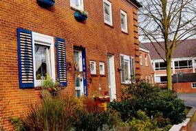 red brick apartment house