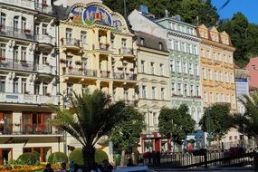 neo-baroque facades of buildings