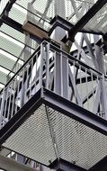 steel staircase with railings