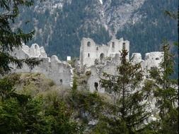 the ruins of the castle Burg Ehrenberg in the highlands