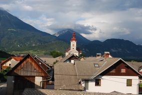 town in slovenia among the mountains