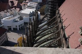 flying buttresses over Ulm Cathedral