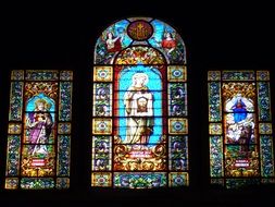 stained glass windows of a church