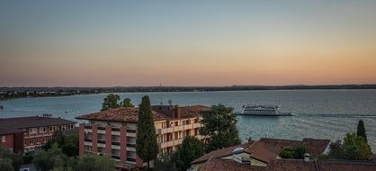 panoramic photo of Lake Garda