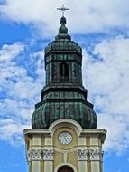 top of bell tower of saint nicholas cathedral a sky, poland, bydgoszcz