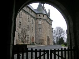 gate of medieval castle, france