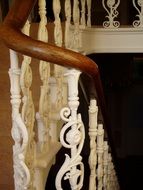 railing with floral pattern, detail of staircase