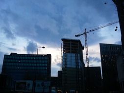 heavy equipment on a building construction