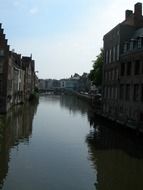 Landscape of canal in belgium