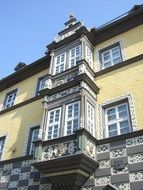 ornamented facade, germany, erfurt