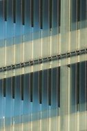 Facade of a modern building close-up
