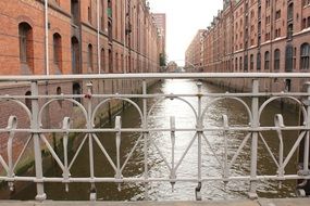 view of the canal in the city of hamburg