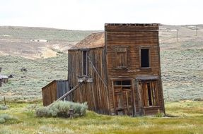 rustic sagging house in California