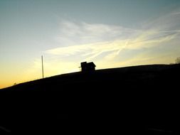 yellow sunrise over the hill