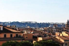 rooftops of roman houses in Italy