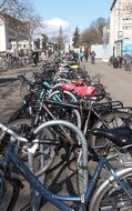 Bicycles for walking in the city of Friborg