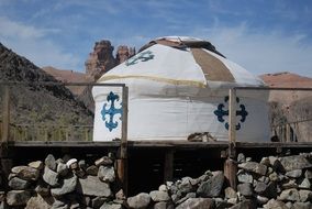 Yurt as the house of the Mongols