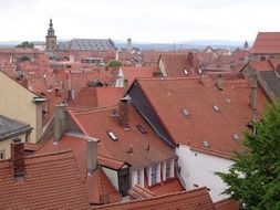 red roofs of houses in bamberg