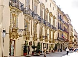 old building with balconies in Sicily