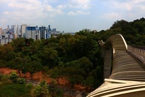 Singapore city wood Bridge