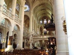 the interior of the european cathedral in paris