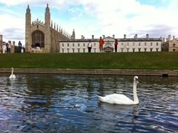 landscape of king's college in cambridge