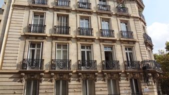 traditional building facade in paris