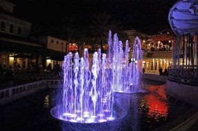 adorable night city fountain