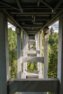 View of the echelsbacher bridge supports
