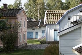 houses in astrid lindgren&#039;s s world in vimmerby