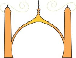 Drawing of the Islamic mosque