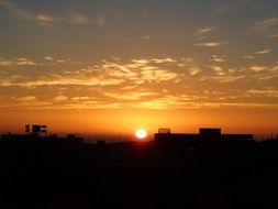 incredible view of the city sunset