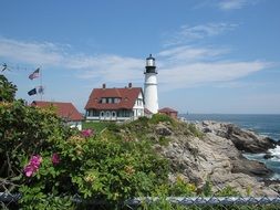 Lighthouse of Maine atlantic ocean