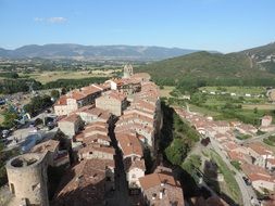 medieval town top view, spain, castilla