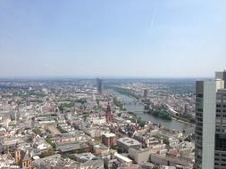 View of city buildings in the center of Frankfurt