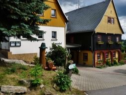 traditional architecture in countryside in Saxon Switzerland