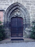 arched door on ancient architecture in austria