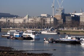 pleasure boats on the river thames