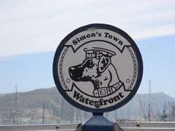 shield on the maritime museum, south africa, simons town