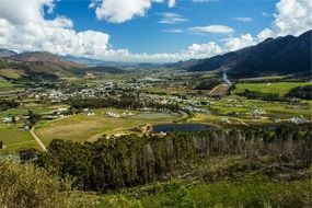 panorama of the rural valley