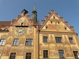facade of the town hall in Ulm