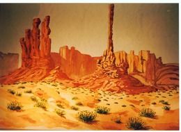 watercolor painting desert image
