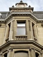 Facade of the house in the Antwerpen in Belgium