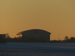 lagerhallte building at the sunset