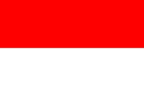 red and white flag of monaco, illustration