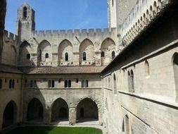 courtyard of a palace in france