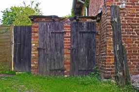 brick wall on the farm