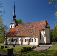 old church in countryside, sweden, tidaholm
