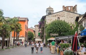 people on the street in Italy