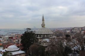 panorama of istanbul on a cloudy day